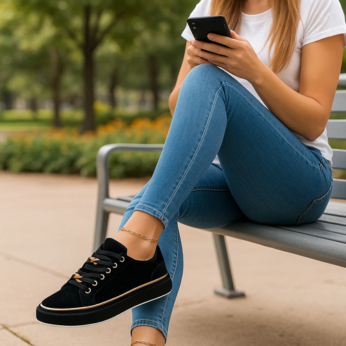 Aveline Orthopedic Chain Accent Sneakers