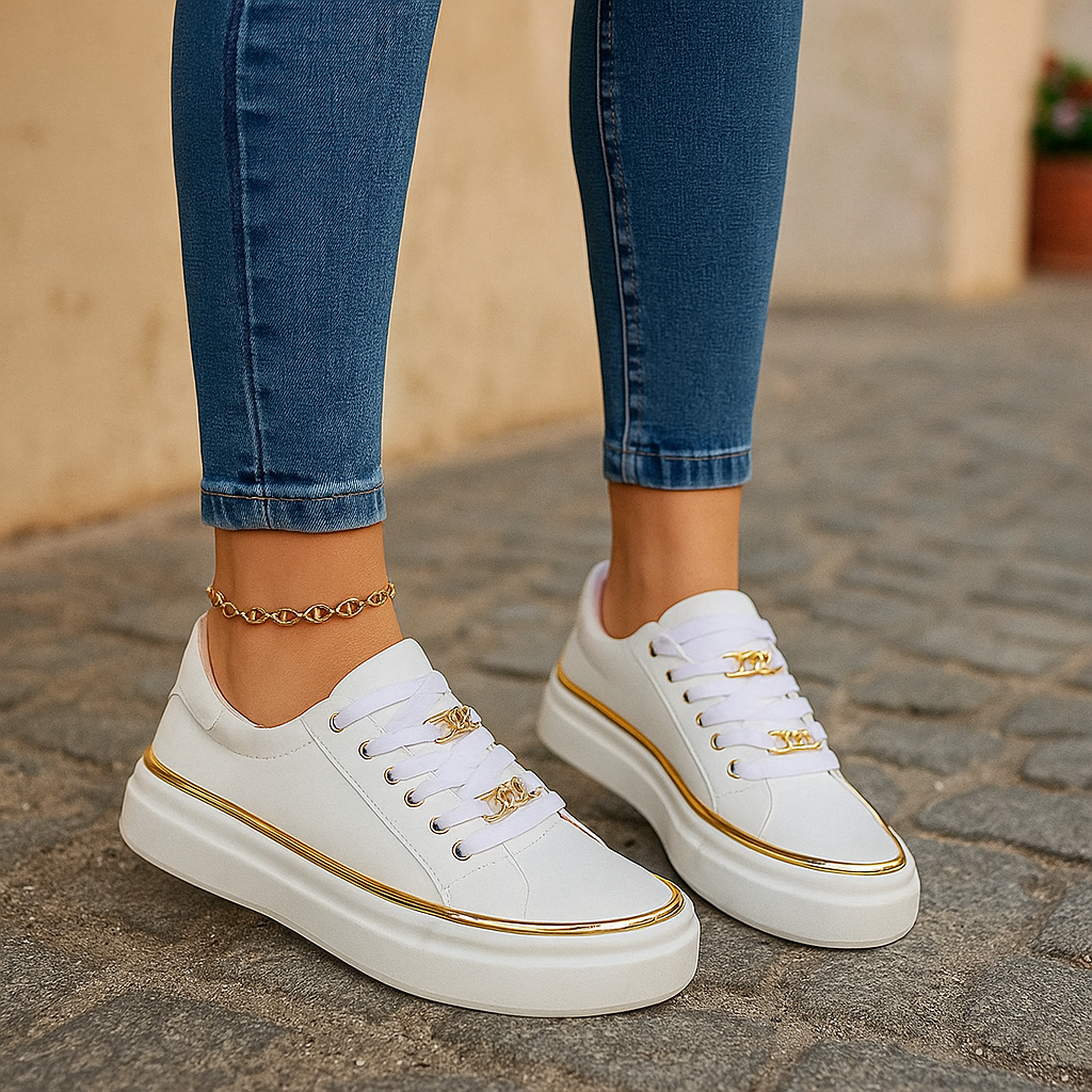Aveline Orthopedic Chain Accent Sneakers